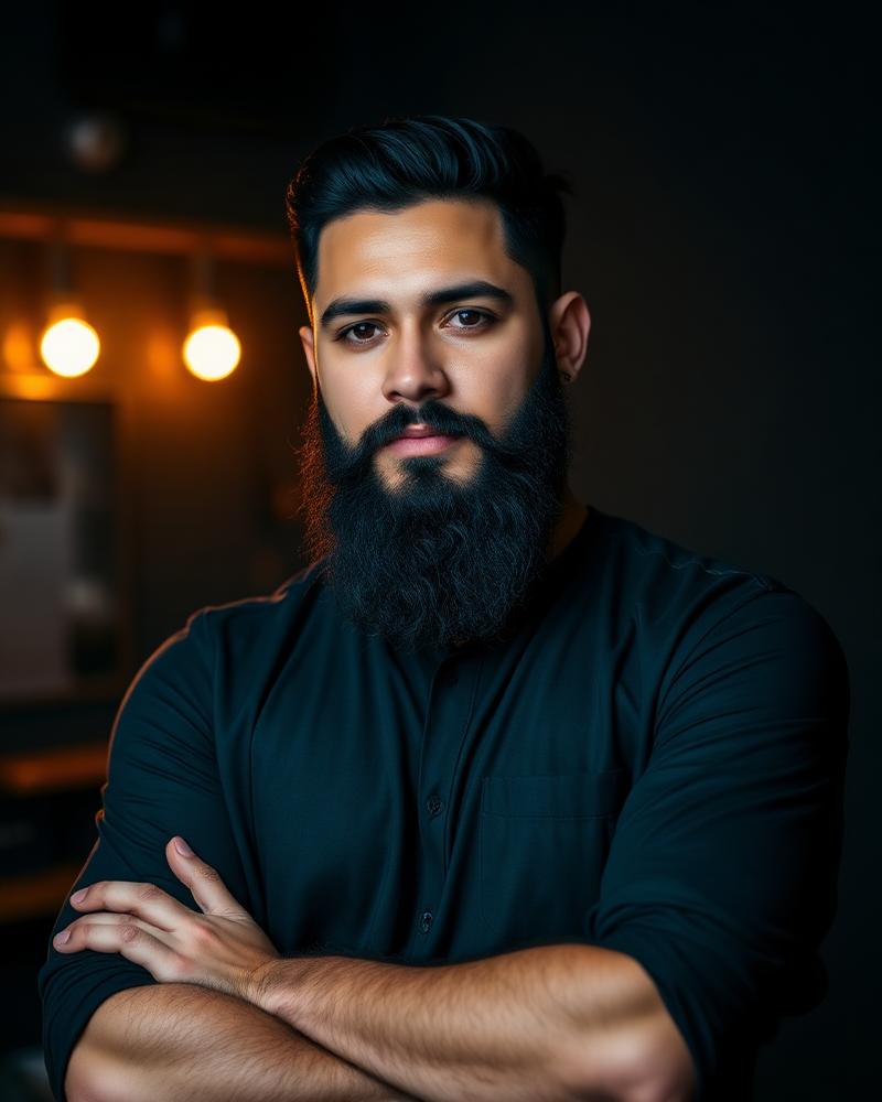 Retrato de Diego Salazar, barbero de Black Label