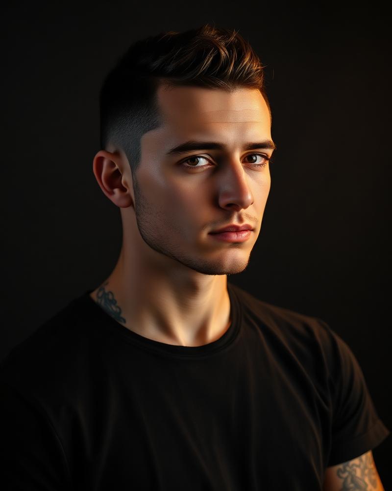 Retrato de Mateo Rivas, barbero de Black Label