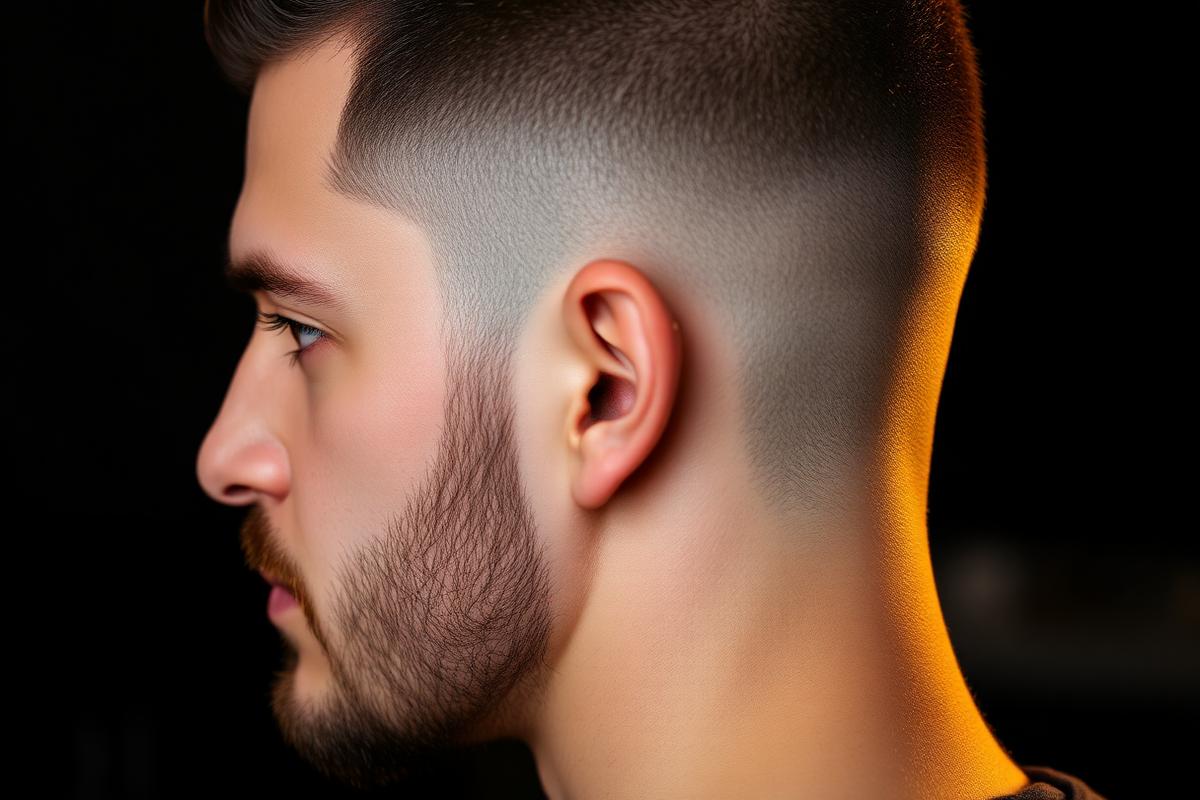 Resultado final de un fade con barba perfilada